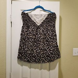 Floral Flared Tube Top